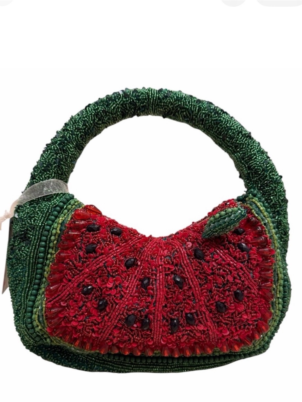 Beaded Watermelon Handbag - Red & Green Women's Bag